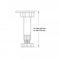 Thông số Chân tủ cho ván gỗ H100-130 Hafele 637.15.012
