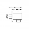 Bộ tiếp nước dạng vuông Hafele 485.60.061