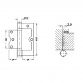 Bản lề âm dương Hafele inox 926.22.103