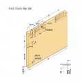 Kích thước lắp đặt phụ kiện cửa trượt bằng mặt Hafele 406.11.224