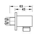 Bộ tiếp nước dạng vuông Hafele 485.60.009
