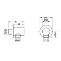 Bộ tiếp nước dạng tròn Hafele 485.60.008