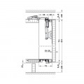 Kích thước cửa trượt xếp bằng gỗ Hafele 408.31.009