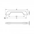 Thông số tay nắm tủ H1510 Hafele 106.61.014