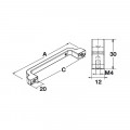 Thông số tay nắm tủ H1530 Hafele 106.61.143