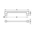 Chiều dài tay nắm tủ 176mm Hafele 106.61.224