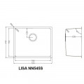Chậu rửa bát 1 hố Nobinox LISA NN545S