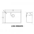 Chậu rửa bát 1 hố Nobinox LISA NN645S