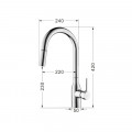 Vòi rửa bát dây rút Nobinox AQUA NX663V