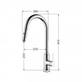Vòi rửa bát dây rút Nobinox IVY NX202