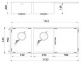 kích thước Chậu rửa bát Malloca MS 8818