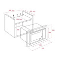 Ảnh kích thước lắp đặt lò vi sóng kết hợp nướng Teka MS 620 BIS 40584010