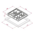 Kích thước Bếp gas Teka EX/60.1 3G AI AL DR CI 40212021