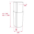 Kích thước máy hút mùi đảo Teka CC 485 S/STEEL 40480330