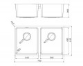 kích thước Chậu rửa chén bát Malloca MS 6075