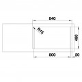 Chậu inox Blanco - Dinas 8S 570.27.209