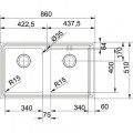 Kích thước Chậu rửa chén bát FRANKE NPX 620