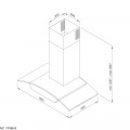 Máy hút mùi Malloca MC 7018HS bản vẽ kỹ thuật