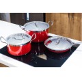 Bộ nồi chảo màu đỏ Hafele COOKWARE- RED 531.08.042