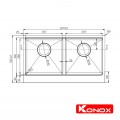 Chậu rửa chén bát Konox Workstation - Apron Series KN8750DA