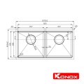 Chậu rửa chén bát Konox Workstation - Undermount Series KN8745DUB