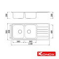 Chậu rửa chén bát Konox Artusi KS11650 1D