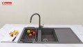 Kích thước Chậu rửa bát Konox Granite Livello 1160 Grey