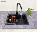 Chậu rửa Chậu rửa bát Konox Granite Ruvita 680 Black