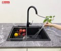 Kích thước Chậu rửa bát Konox Granite Ruvita 680 Black