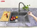 Kích thước Chậu rửa bát Konox Granite Ruvita 680 Gray