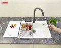 Địa chỉ mua Chậu rửa bát Konox Granite Ruvita 680 Silver