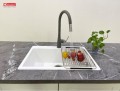 Kích thước Chậu rửa bát Konox Granite Ruvita 680 Silver