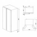 Kích thước Tủ lạnh, side-by-side, độc lập Hafele SBS660X 535.14.998