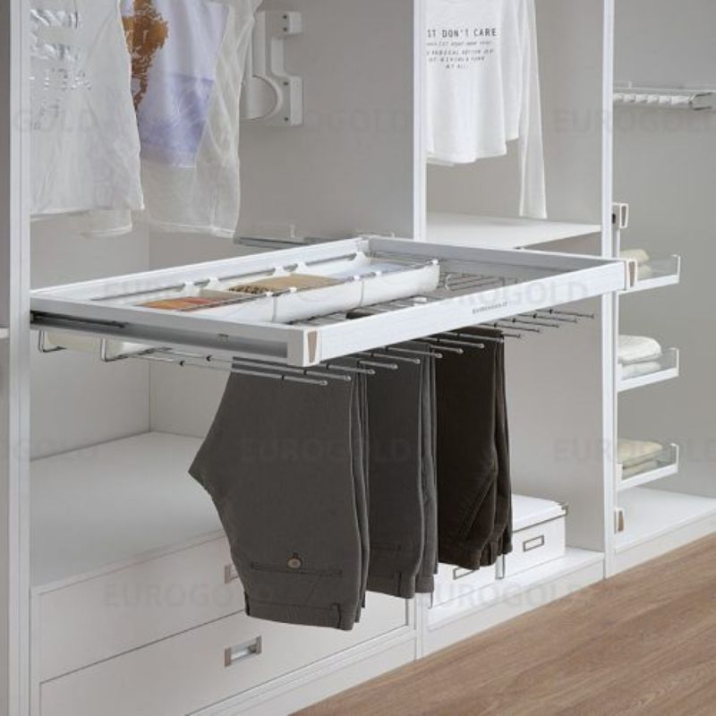 Giá mắc quần âu kết hợp để trang sức ray giảm chấn Eurogold EVA560