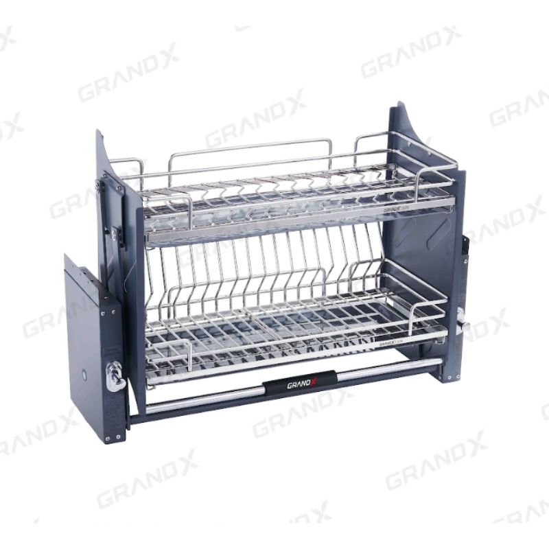 Giá bát đĩa nâng hạ nan Oval SUS304 Grandx XL.60M2 