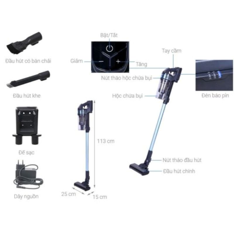 Máy hút bụi cầm tay Samsung VS15A6031R1/SV 150W