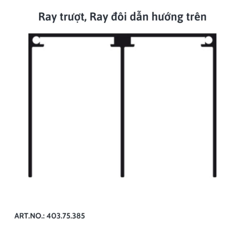 Aluflex 80 ray đôi trên màu bạc 3m Hafele 403.75.385