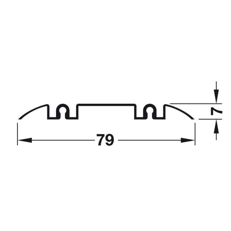 Aluflex 80 ray đôi trượt dưới Hafele 403.75.398