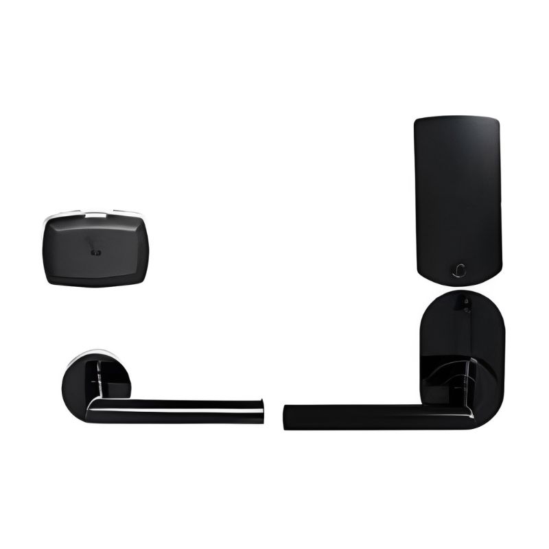 Khóa khách sạn PL100 tay D màu đen mờ mở trái HÄFELE 912.20.110