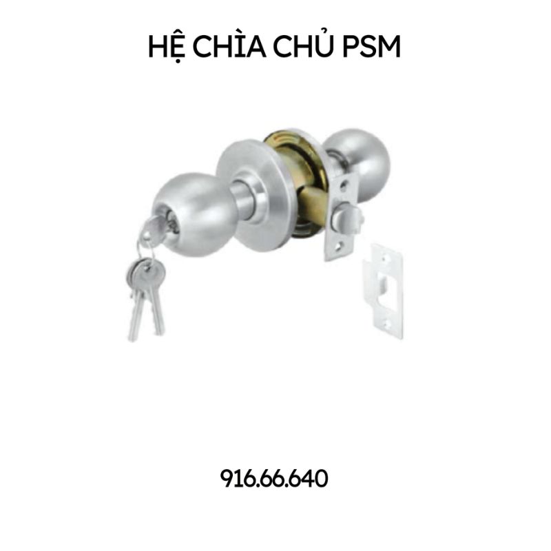 Tay nắm tròn chìa chủ cho cửa chính, loại lớn PSM Hafele 916.66.640