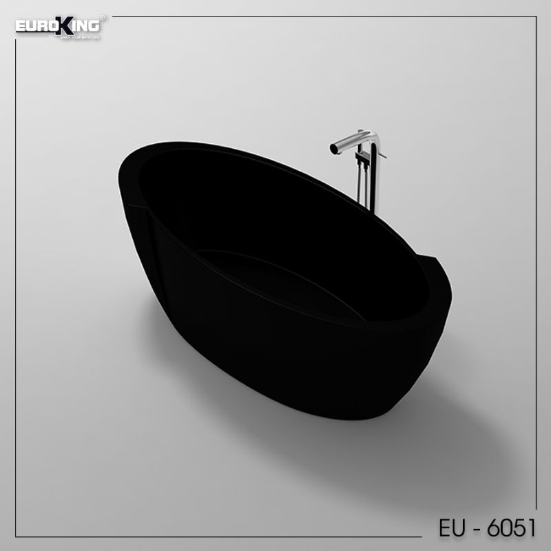 Bồn tắm EuroKing Paula không massage EU-6058 Nhám/Đen