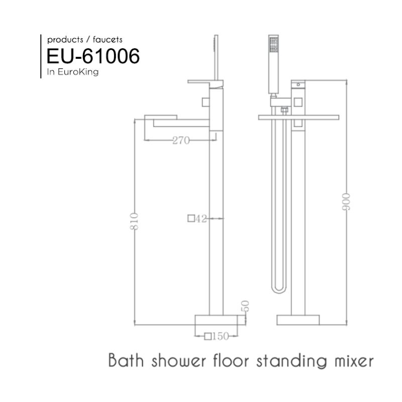 Vòi sen tắm gắn bồn EuroKing EU-61006