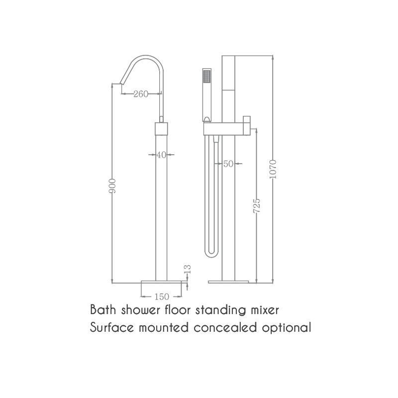 Vòi sen tắm gắn bồn EuroKing EU-61005