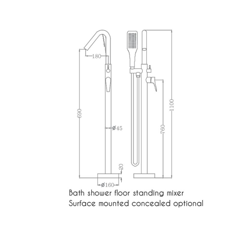 Vòi sen tắm gắn bồn EuroKing EU-51011-1