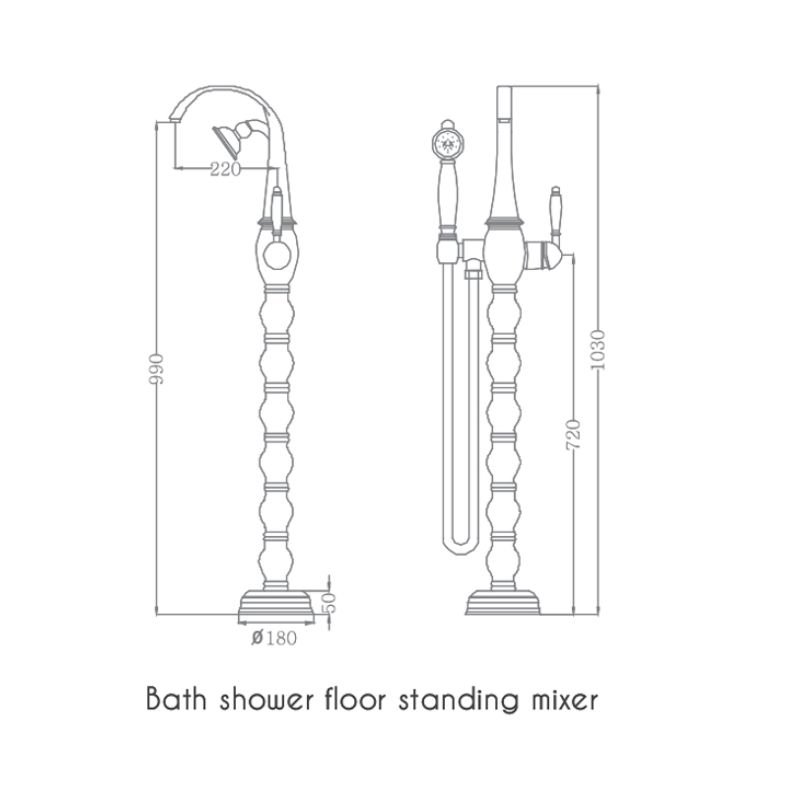Vòi sen tắm gắn bồn EuroKing EU-51025-1