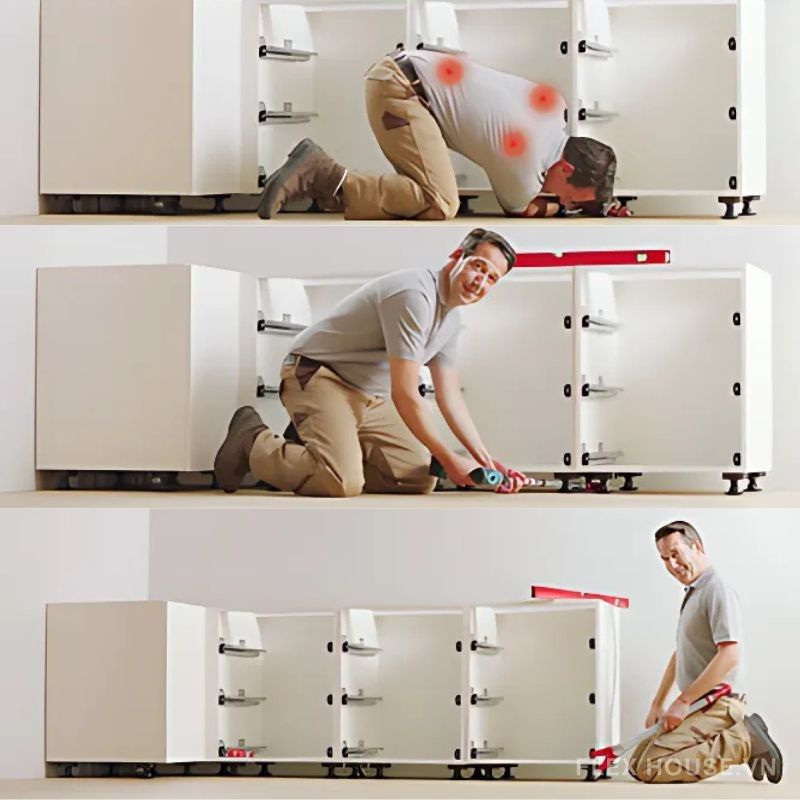 Thanh điều chỉnh chiều cao chân tủ AXILO Hafele 637.76.360