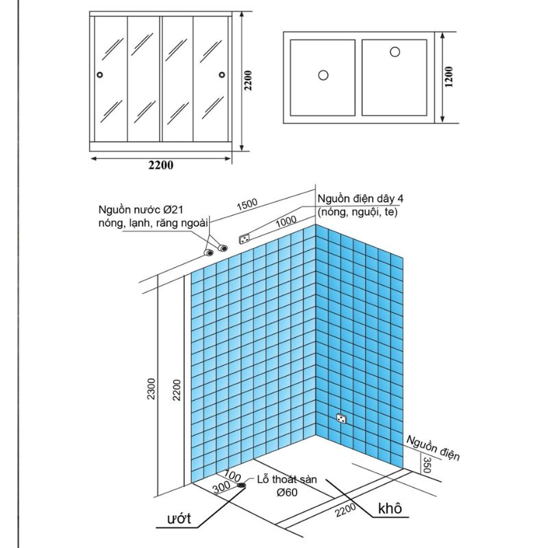 Phòng xông hơi EUROKING EU-A905I White-2200