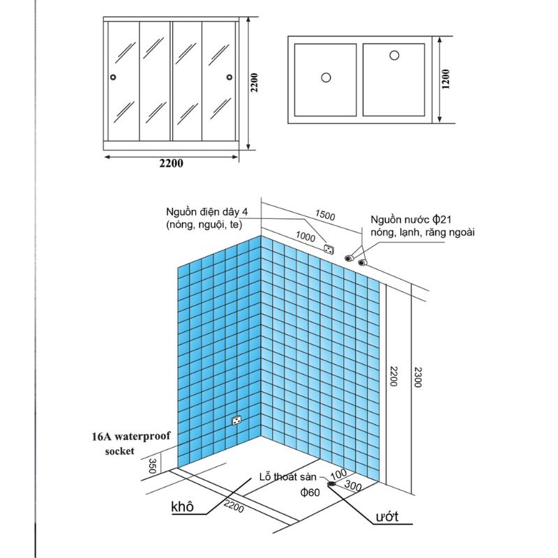 Phòng xông hơi EUROKING EU-A905I Black-2200