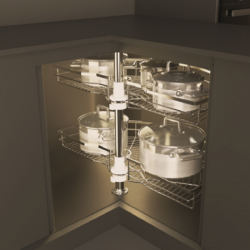 Bộ rổ góc xoay 180 độ MEZZO Cucina 548.37.200 mạ chrome
