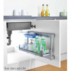 Giá đựng chai lọ tẩy rửa nan tròn inox Eurogold ETR2725